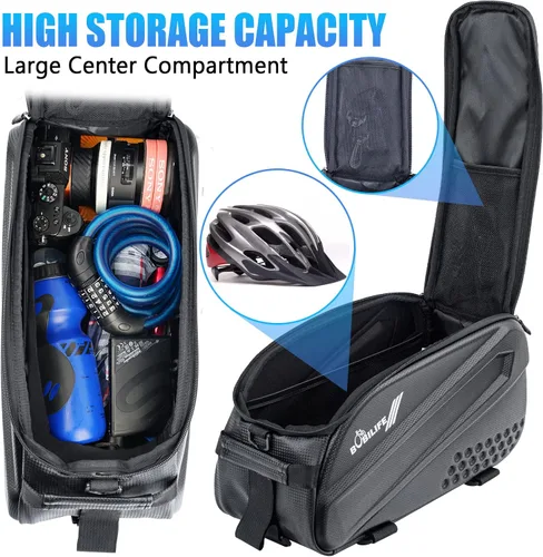 Miniatura 2 de Bolsa de transporte para maletero de bicicleta, impermeable, para viajes, expedición, bolsa de transporte para casco de carga con soporte