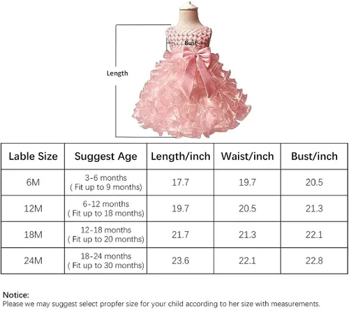 Miniatura 5 de Vestido de encaje con volantes para niñas para niña de las flores en la boda