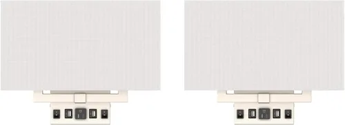 Miniatura 9 de LEDMyplace - Lámpara de pared LED de 2 luces, 120 V, base E26, cuerpo de hierro y pantalla de tela blanca, certificación UL, acabado de níquel