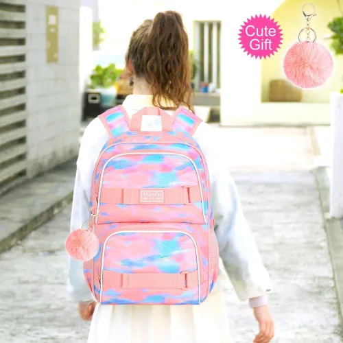 Miniatura 26 de Mochila para laptop, 16 pulgadas, bolsa escolar y bolsa de almuerzo, mochilas resistentes al agua para adolescentes, niñas, mujeres, estudiantes