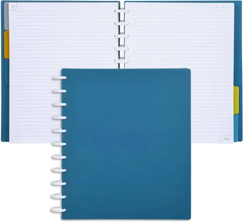 Miniatura 118 de Talia - Cuadernos de notas con tapas, planificador, personalizables, (Azul de Verano, Junior (5.5 pulgadas x 8.5 pulgadas)) Azul verano