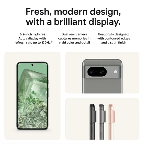 Miniatura 2 de Google Pixel 8 - Smartphone Android desbloqueado con cámara Pixel avanzada, batería de 24 horas y potente seguridad - Rosa - 128 GB