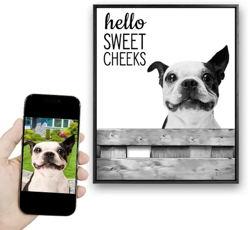 Miniatura 53 de Fotos personalizadas de mascotas en lienzo para pared Arte de baño personalizado Lindo perro gato en bañera Impresiones, divertidos animales Foto