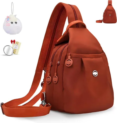 Miniatura 8 de Mini bolsa impermeable de 2 vías, mochila pequeña Oxford con múltiples compartimentos, para mujeres, universitarios, viajeros, viajes con antirrobo