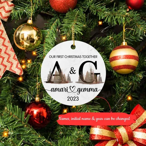 Miniatura 2 de 10 años para parejas casadas, adorno de Navidad personalizado de 10 años de aventura y conteo 2025, regalos para parejas, nuevo matrimonio, adorno