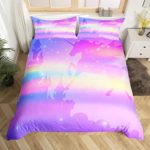 Miniatura 19 de Manfei Juego de funda de edredón occidental, tamaño individual, juego de ropa de cama de caballo de vaquero de 2 piezas, funda de edredón de cactus