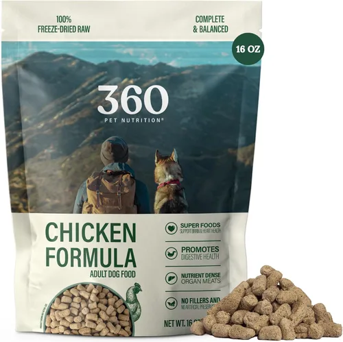 Miniatura 12 de 360 Pet Nutrition Alimento crudo liofilizado para perros – Receta de carne de res con hígado y órganos, alta proteína con omega-3, frutas, verduras