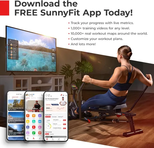 Miniatura 7 de Sunny Health & Fitness Smart Stair Stepper Machine for Home Workouts with Handlebar, Resistance Bands, Bluetooth & SunnyFit App, Space-Saving 2.