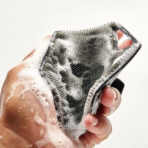 Miniatura 3 de TOOLETRIES Exfoliante corporal y gancho, exfoliante de silicona prémium para limpiar, exfoliar y revitalizar tu piel, accesorios de ducha, limpiador