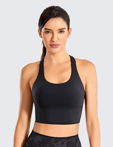 Miniatura 2 de CRZ YOGA Naked Feeling Criss Cross Longgline - Sujetadores deportivos para mujer, sin varillas, acolchados, con tirantes delgados, para yoga
