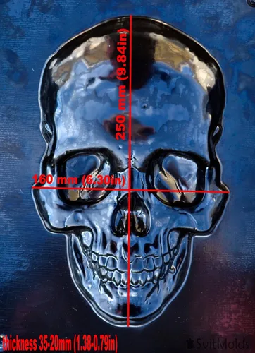 Miniatura 3 de SvitMolds Molde de calavera de bricolaje Panno placa de hormigón de cemento (D85)