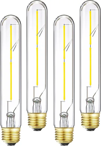 Miniatura 15 de LEOOLS Bombillas LED T9 vintage equivalentes a 40 W, 2700 K blanco cálido, 400 lúmenes, bombillas tubulares Edison regulables de 4 W, vidrio
