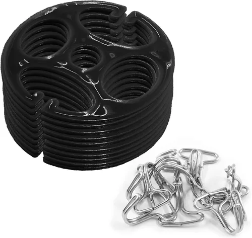 Miniatura 7 de Juego de 24 fundas de asiento de automóvil, ganchos de metal con placa de ciruela, 12 fundas de plástico para asientos de automóvil y 12 ganchos