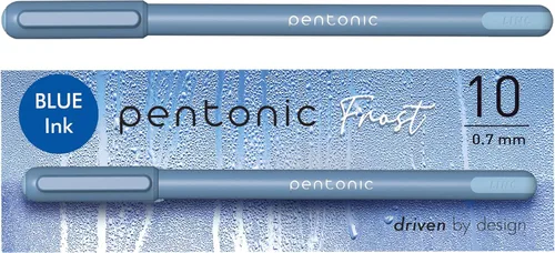 Miniatura 10 de Bolígrafos Pentonic, 15 unidades, barriles gris, azul y rosa, tinta negra, azul y roja, punta fina de 0.7 mm, escritura suave para tomar notas