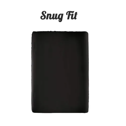 Miniatura 5 de Pro Goleem Sábanas de satén ajustables para Pack n Play, ideales para el cabello del bebé, sensación de seda suave, 27 x 39 pulgadas, sábana Negro