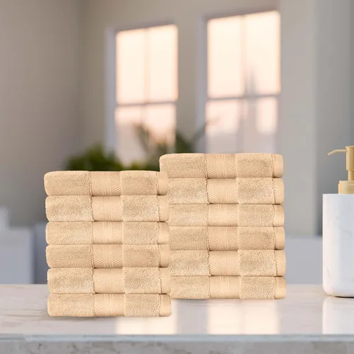 Miniatura 100 de Superior Juego de toallas de algodón turco de 9 piezas, 3 toallas de baño, 3 manos, 3 toallas faciales para el hogar, artículos esenciales de baño