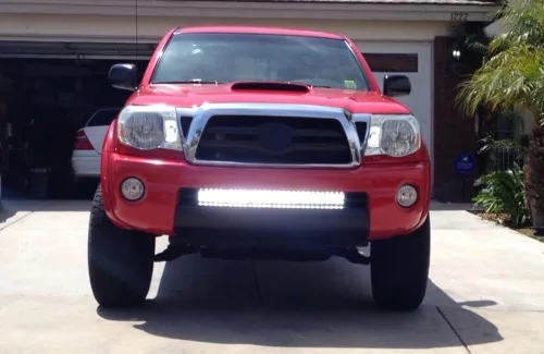 Miniatura 6 de iJDMTOY Kit de barra de luz LED de 30 pulgadas para rejilla inferior compatible con Toyota Tacoma 2005-15, incluye (1) barra de luz LED de alta