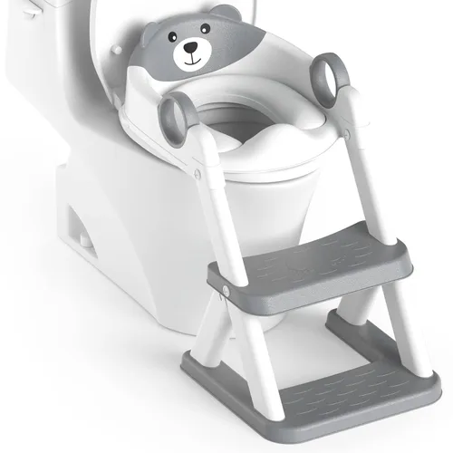 Miniatura 19 de Asiento de Entrenamiento de Baño, Asiento de Inodoro Mejorado para Niños y Niñas, Asiento de Entrenamiento de Baño 2 en 1 para Niños, Asiento