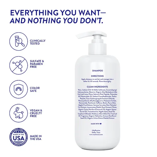 Miniatura 8 de Routine Wellness Champú voluminizador antiadelgazante para adelgazar el cabello y la pérdida de cabello – Aumenta tu confianza con bloqueadores