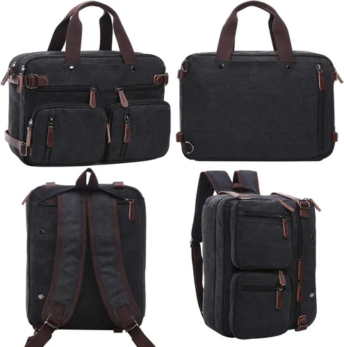 Miniatura 2 de Iblue Bolso de mensajero Mochila Bolso de hombro Maletín se adapta a 17.0 en el ordenador portátil # 7693, XL, Negro