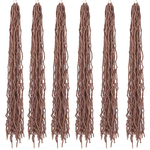 Miniatura 8 de Trenzas de ganchillo sintéticas de 36 pulgadas, 6 paquetes de trenzas de ganchillo súper largas de diosa, cabello rizado, ondulado, suave, trenzado