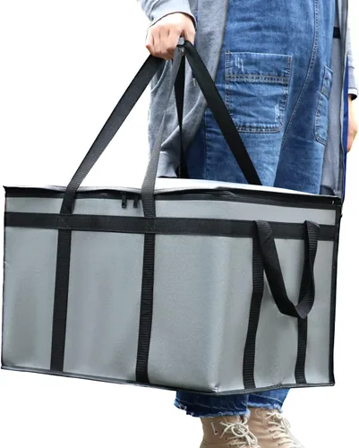 Miniatura 5 de musbus Bolsa de entrega de alimentos con aislamiento prémium XXL – 23 x 14 x 15 pulgadas, bolsa impermeable de suministro de catering para entrega