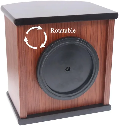 Miniatura 3 de Coideal Soporte de madera para control remoto, organizador de lápices giratorio de madera, organizador de suministros de oficina de escritorio