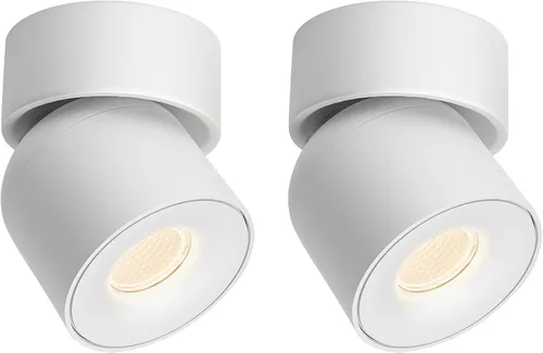 Miniatura 15 de Aisilan Luz LED de Techo Blanca para Interiores 9W Luminaria Montada en Superficie con Foco Giratorio de 360°, Regulable Blanco Cálido 3000K CRI 97+