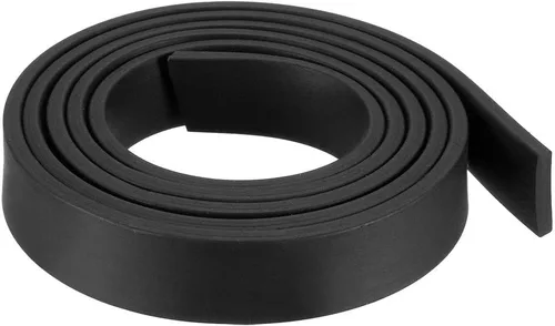 Miniatura 35 de uxcell Tira de sello de goma rectangular maciza, 0.197 in de ancho, 0.118 in de grosor, 3.3 ft de largo, color negro