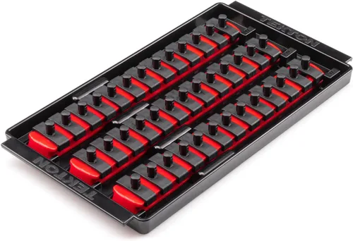 Miniatura 15 de TEKTON guía de llaves de 1/4 pulgadas x riel de 20.3 cm, 13 clips (rojo) OSR01113 Fabricado en EE. UU