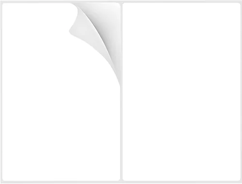 Etiquetas de envío de 8-1/2 "× 5-1/2" 60 etiquetas de papel adhesivo para impresora láser/inyección de tinta etiquetas de correo 8.5 "x 11" Blanco 2