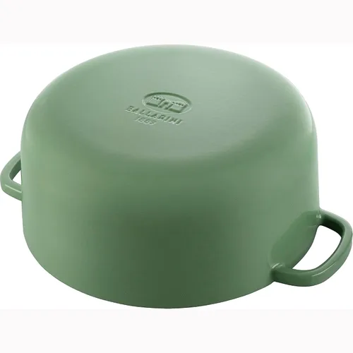 Miniatura 6 de BALLARINI Bellamonte Horno holandés redondo de hierro fundido de 7.5 cuartos de galón, color verde Saggio
