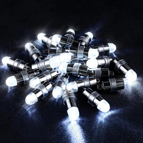 Miniatura 12 de 30 luces LED de fiesta con pilas, iluminación de temporada para globos, linternas de papel, impermeables, color blanco cálido