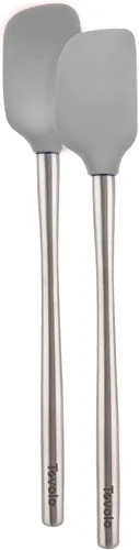Miniatura 45 de Tovolo Flex-Core - Espátula con mango de acero inoxidable, cabeza de silicona resistente al calor y libre de BPA, segura para sartenes de hierro