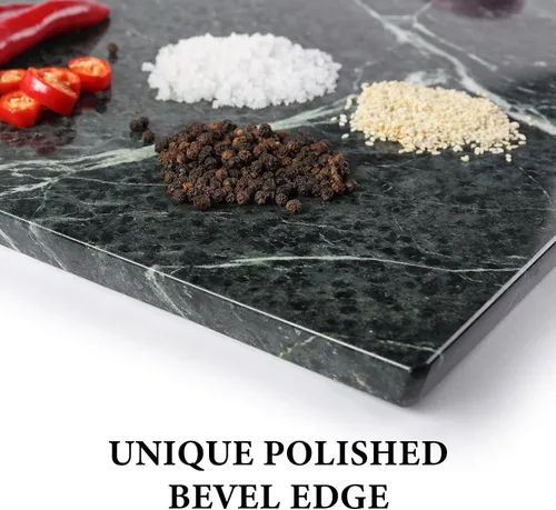 Miniatura 9 de Koville Tabla de cortar de mármol natural indio para cocina, 16 x 20 pulgadas, losa de mármol extra grande hecha a mano para queso, embutidos, tabla