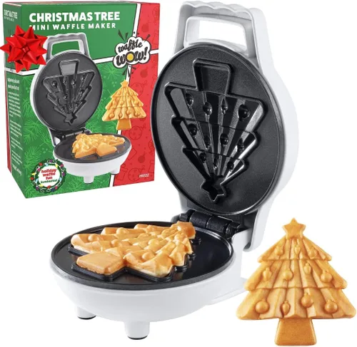 Mini waflera de árbol de Navidad: haz que estas fiestas sean especiales para niños con una bonita waflera de 4 pulgadas, electrodoméstico eléctrico