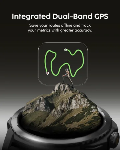 Miniatura 4 de Reloj inteligente resistente Cubitt Terra con GPS de doble banda, pantalla AMOLED de 1.48”, mapas sin conexión, VITA AI, entrenador AI, puntaje