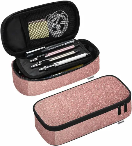 Miniatura 14 de Yekiua Estuche para lápices con notas musicales, estuche de gran capacidad para partituras musicales, estuche de lápices para oficina, universidad
