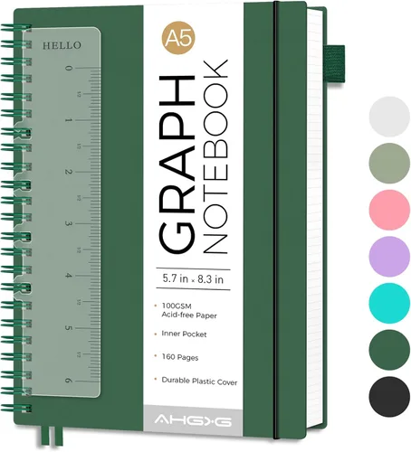 Miniatura 17 de AHGXG Diario de puntos, cuaderno en espiral de cuadrícula de puntos de 8.5 x 11 pulgadas, cuaderno de puntos grande A4, papel grueso de 3.53 oz/m²