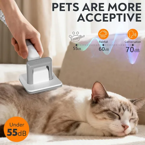Miniatura 4 de Aspiradora de aseo para mascotas para perros y gatos, succión fuerte de 12 kPa, ≤ 50 dB silenciosa, taza de polvo de 2 litros, kit de aseo 5 en 1