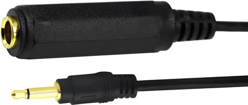 Miniatura 5 de Chapado en oro de 0.138 in mono 1/8 pulgadas audio macho a 0.250 in 1/4 pulgadas hembra adaptador de cable convertidor (4.9 ft/5 pies)
