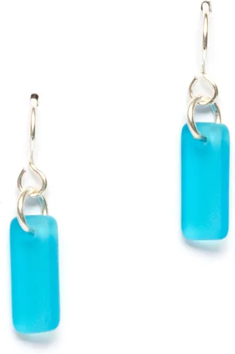 Miniatura 14 de Pendientes de cristal de mar Murmur - Pendientes de cristal de playa de alambre francés de ley para mujer de EcoSeaCo, utilizando