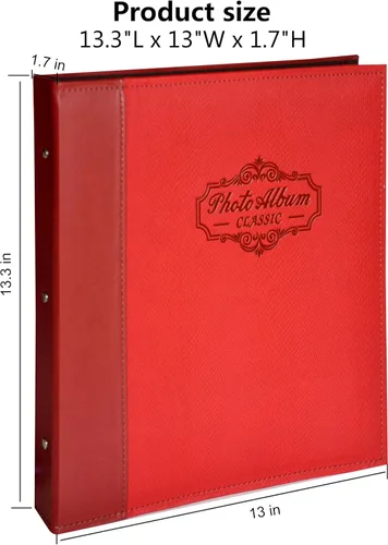 Miniatura 6 de Álbum de fotos con capacidad para fotos de 3 x 5, 4 x 6, 5 x 7, 6 x 8, 8 x 10, cubierta de cuero, página magnética autoadhesiva, álbumes DIY hechos