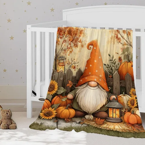 Miniatura 29 de YeeJu Manta decorativa de otoño, tamaño Queen, para Acción de Gracias, cosecha de otoño, lindas calabazas, para cama, sofá, grande, suave, Otoño-01