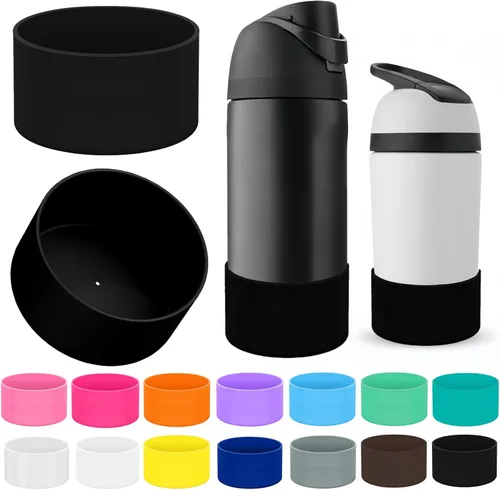 2 botas protectoras de silicona compatibles con Owala Kids de 16 onzas y 14 onzas, accesorios para 12 onzas, antideslizantes, resistentes a los