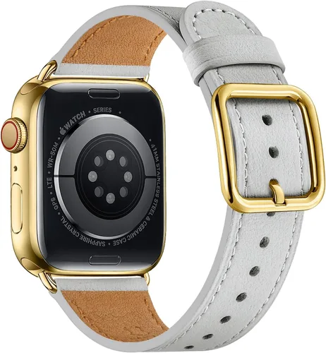 Miniatura 41 de MNBVCXZ Correas de cuero compatibles con Apple Watch para mujeres, correa de repuesto genuina para iWatch Series 11 10 9 8 7 6 5 4 3 2 1 SE 3 SE 2