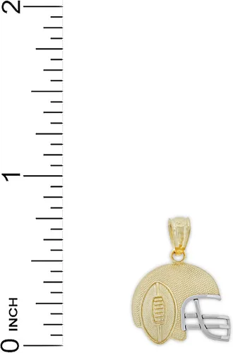 Miniatura 4 de Charm America - Gold Football Helmet Charm - 10 Karat Solid Gold
