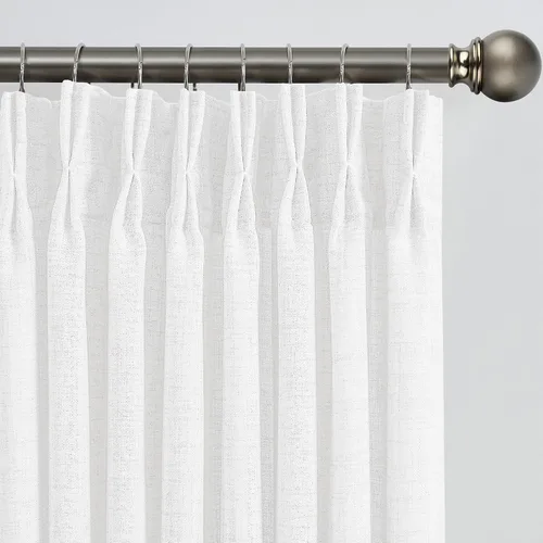 Miniatura 31 de RAIN CITY - Juego de 2 cortinas de 45 pulgadas de largo con plisado con pellizco, cortinas semitraslúcidas para dormitorio, cuarto de bebé