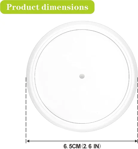 Miniatura 2 de Oui - Juego de 48 tapas para tarros de yogur Oui, tapas de repuesto de plástico transparente compatibles con tarros de yogur Oui, tapas para tarros