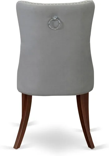 Miniatura 10 de East West Furniture DLDA5-MAH-27 - Juego de mesa de comedor de 5 piezas, incluye una mesa de cocina redonda con gotas y 4 sillas Parson tapizadas